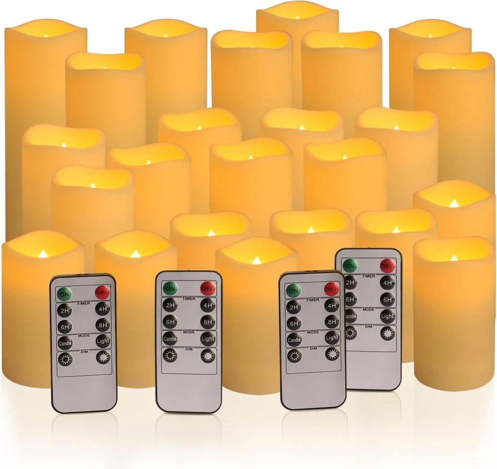YOROXRG Outdoor Waterproof Flameless LED Candles