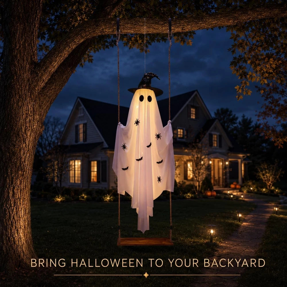 Hanging Swing Ghost Halloween Decor