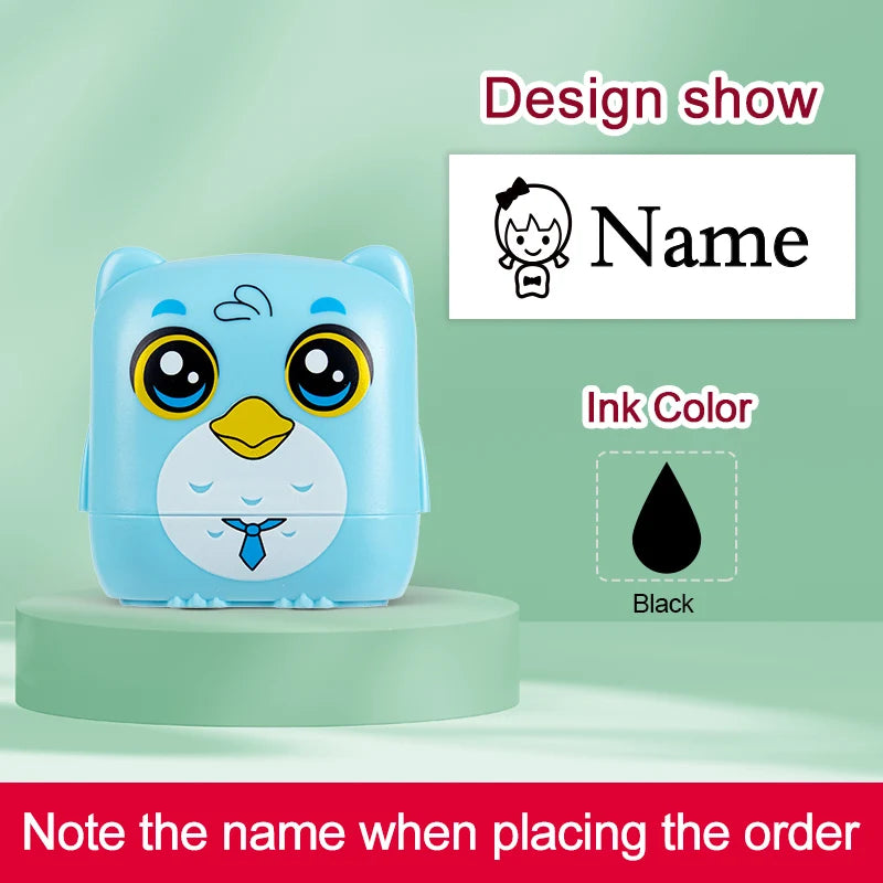 Personalized Waterproof Name Stamp for School, Eco-Friendly Ink