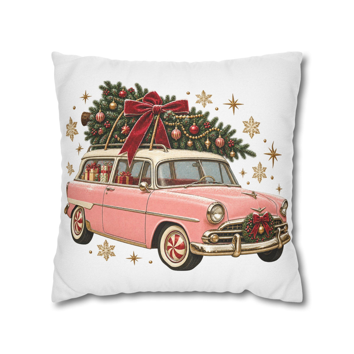 Spun Polyester Square Pillowcase