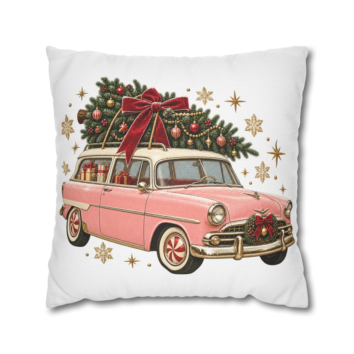 Spun Polyester Square Pillowcase
