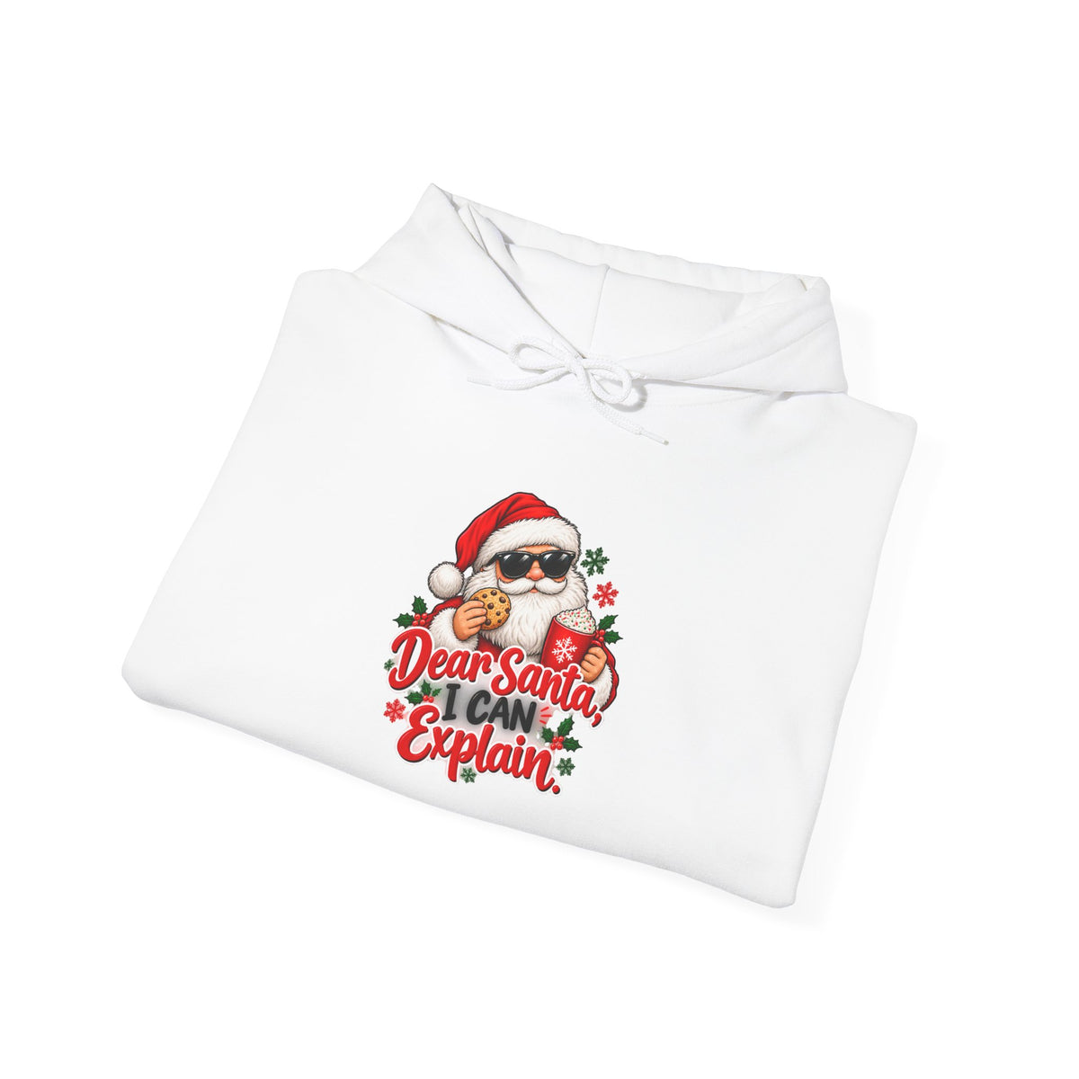 Christmas Hoodie — "Dear Santa, We Can Explain" Funny Santa Pullover