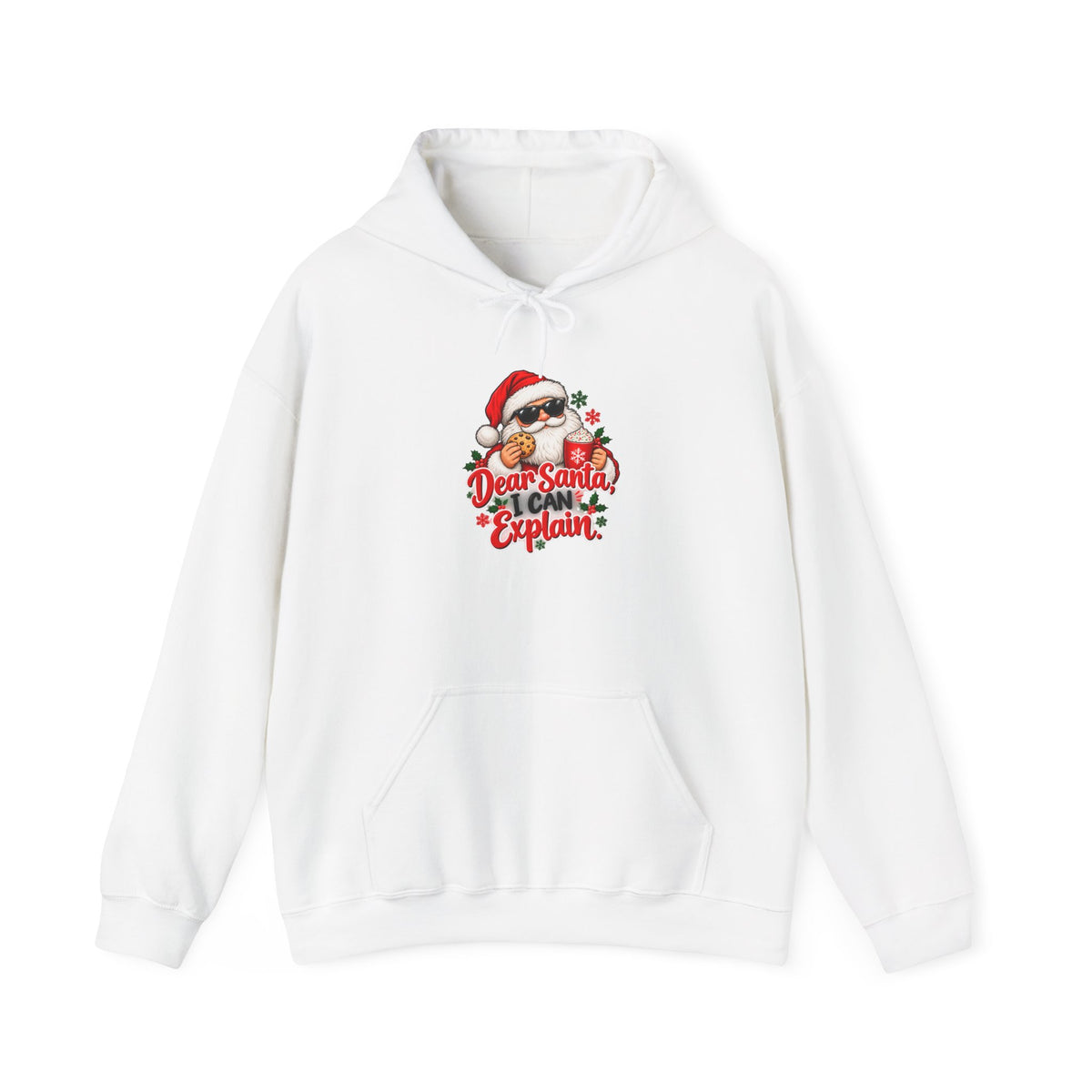 Christmas Hoodie — "Dear Santa, We Can Explain" Funny Santa Pullover