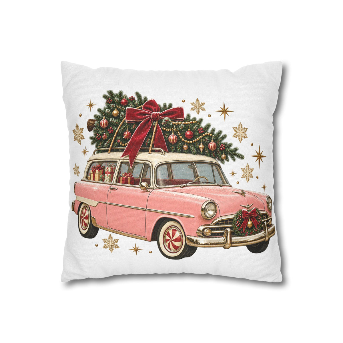Spun Polyester Square Pillowcase