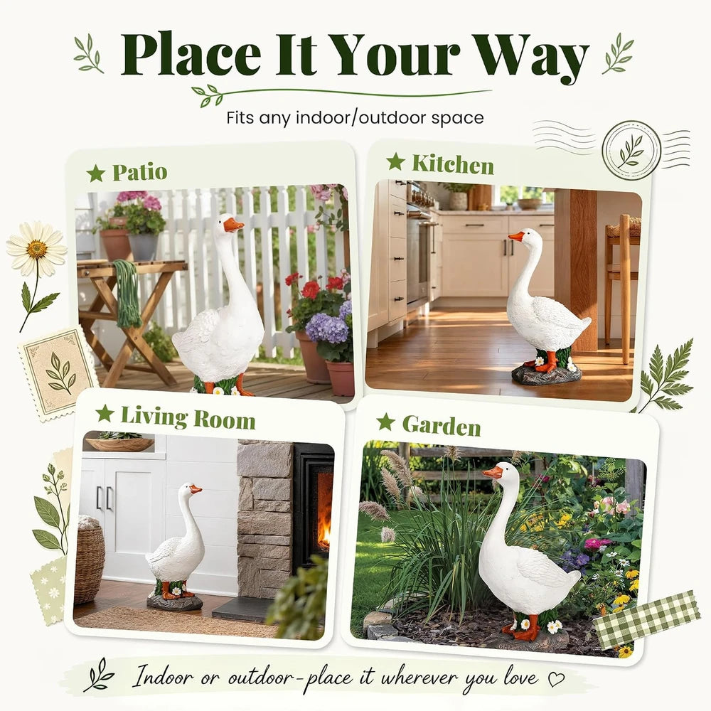 Gigalumi Resin Porch Goose Statue