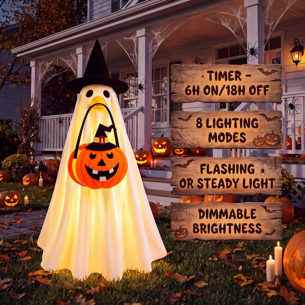 Hodola Halloween Lighted Porch Goose Outfit