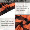 Orange and Black Plaid Porch Rug