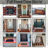 Orange and Black Plaid Porch Rug