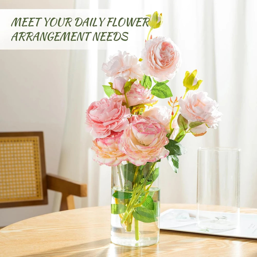 Clear Glass Cylinder Vase Set