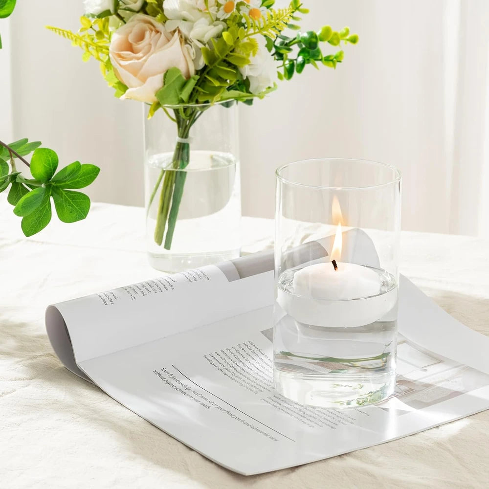 Clear Glass Cylinder Vase Set