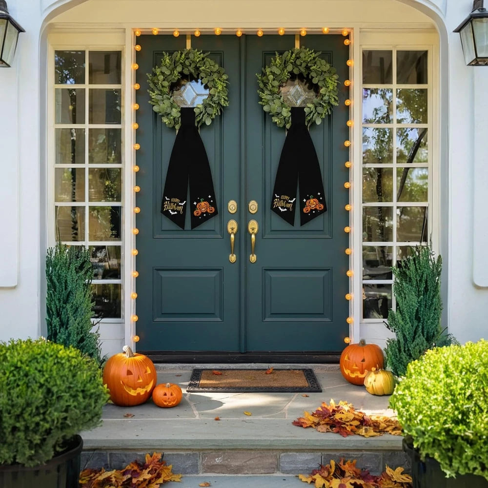 Halloween Pumpkin Wreath Sash