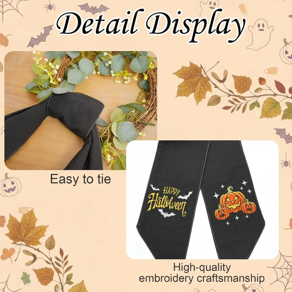 Halloween Pumpkin Wreath Sash