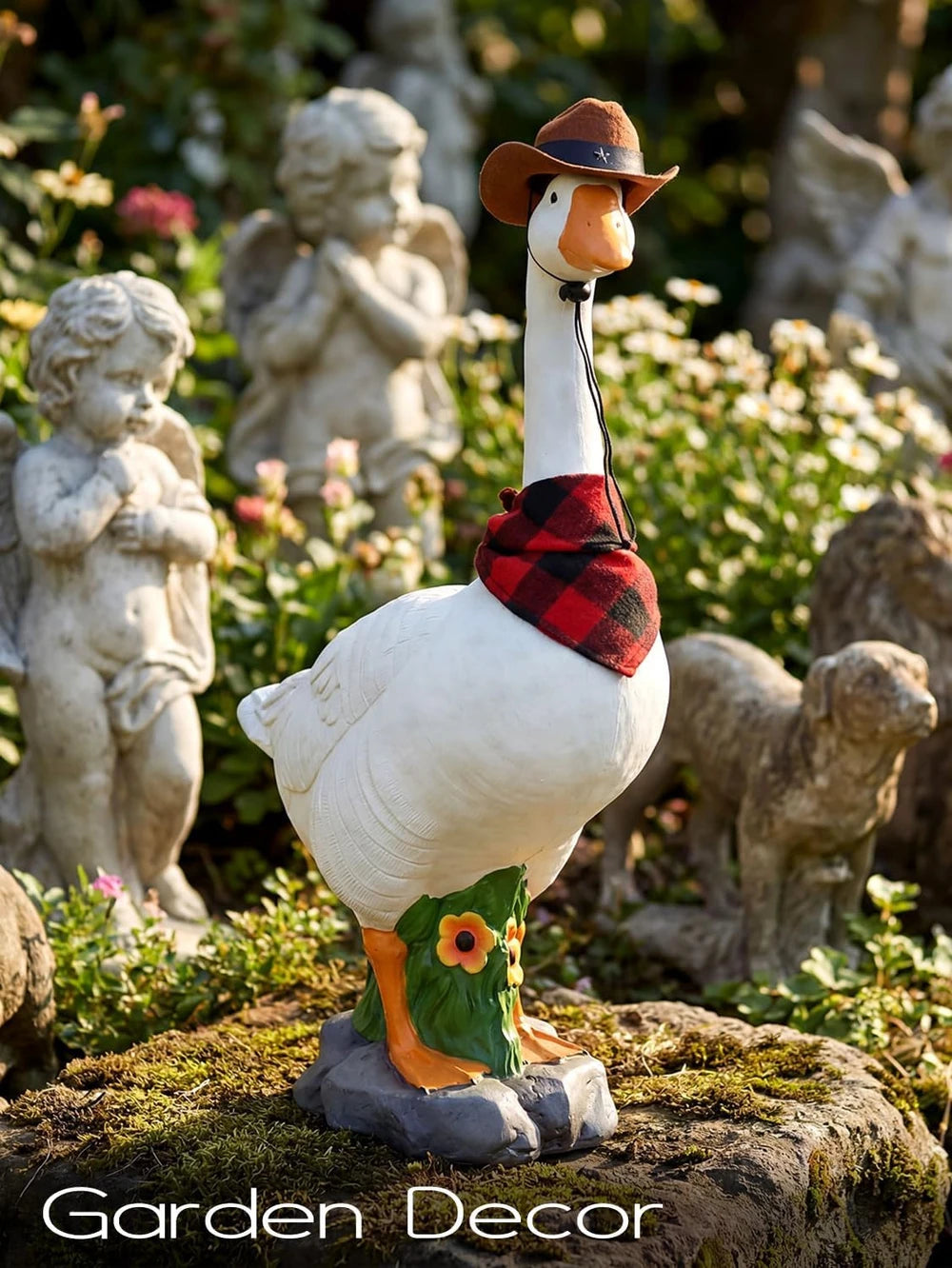 Adjustable Outdoor Porch Goose Statue