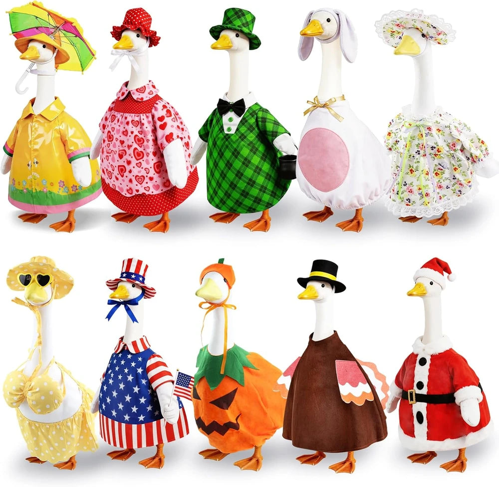 All Season Porch Goose Outfit Bundle
