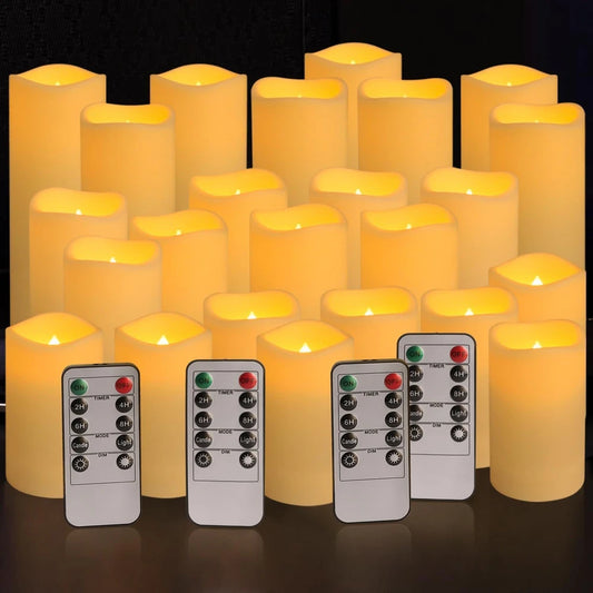 YOROXRG Outdoor Waterproof Flameless LED Candles