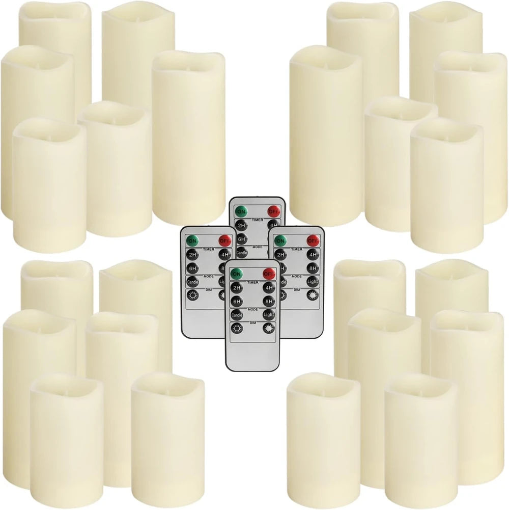 YOROXRG Outdoor Waterproof Flameless LED Candles