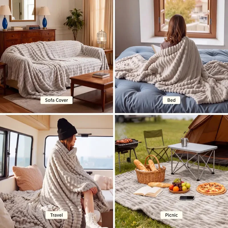 Bedsure Corduroy Fleece Blanket