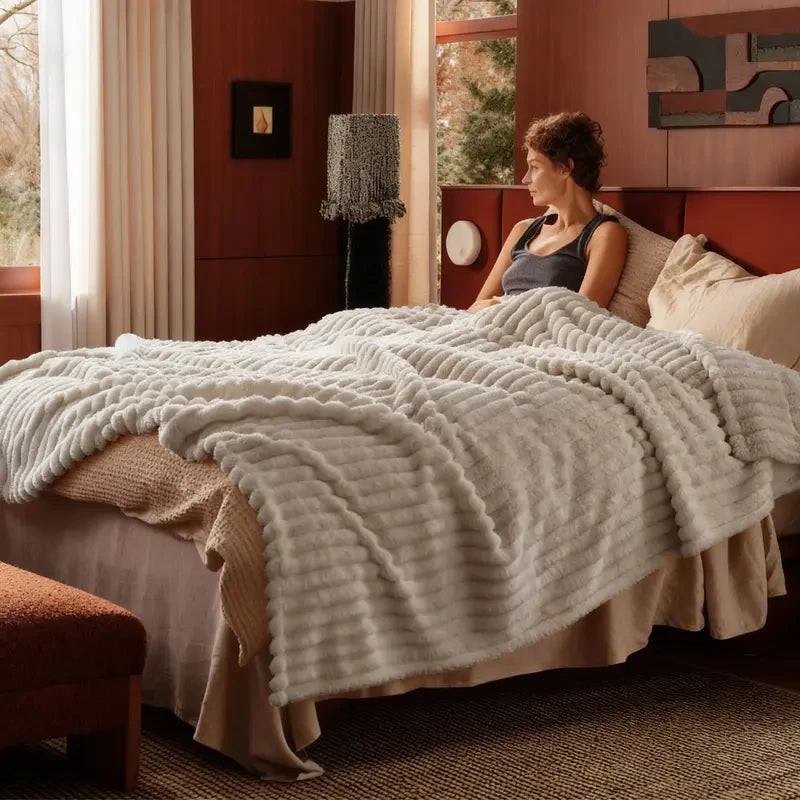 Bedsure Corduroy Fleece Blanket