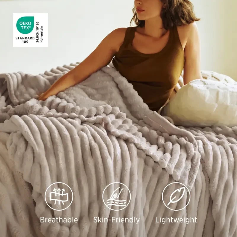 Bedsure Corduroy Fleece Blanket