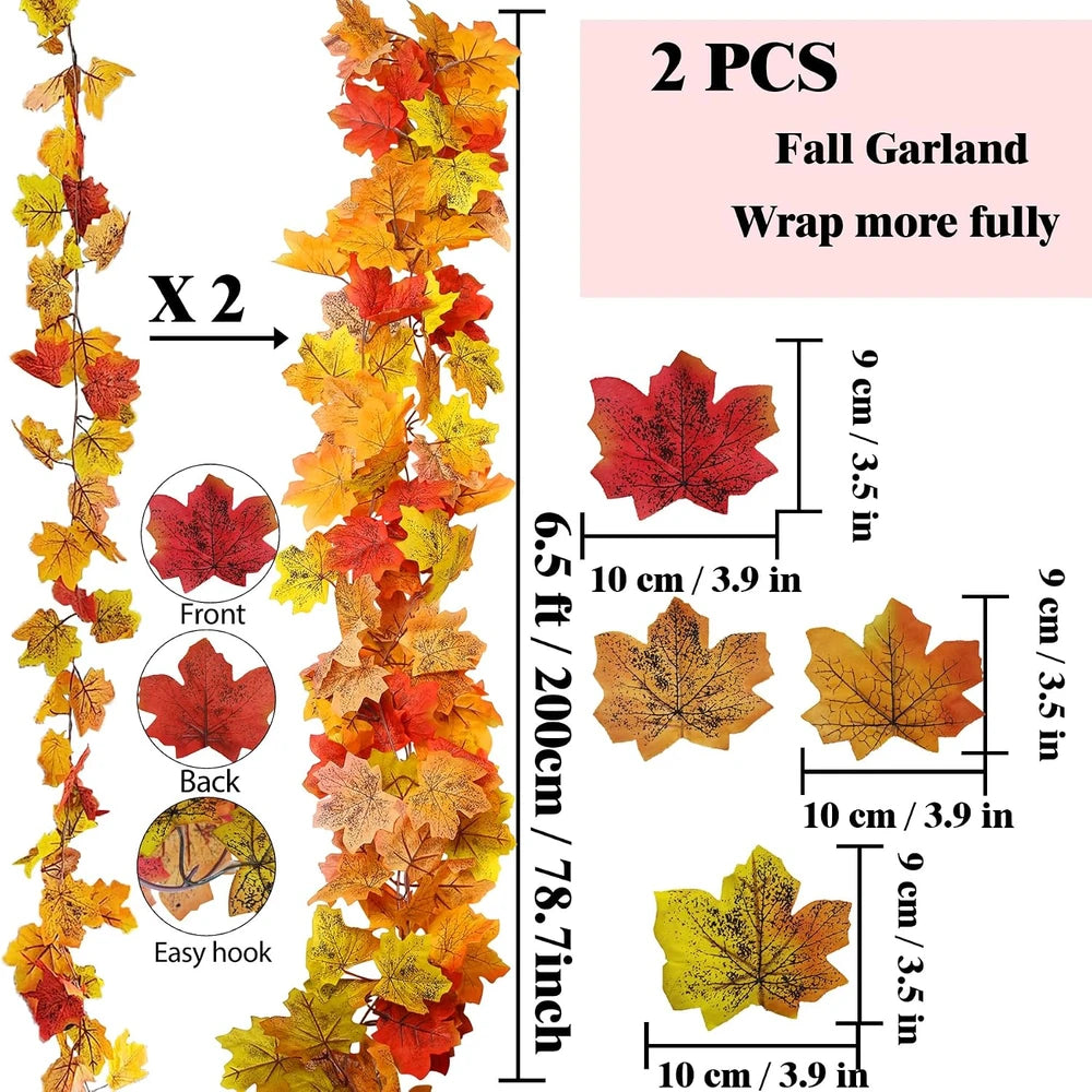 Artificial Fall Leaf Garland