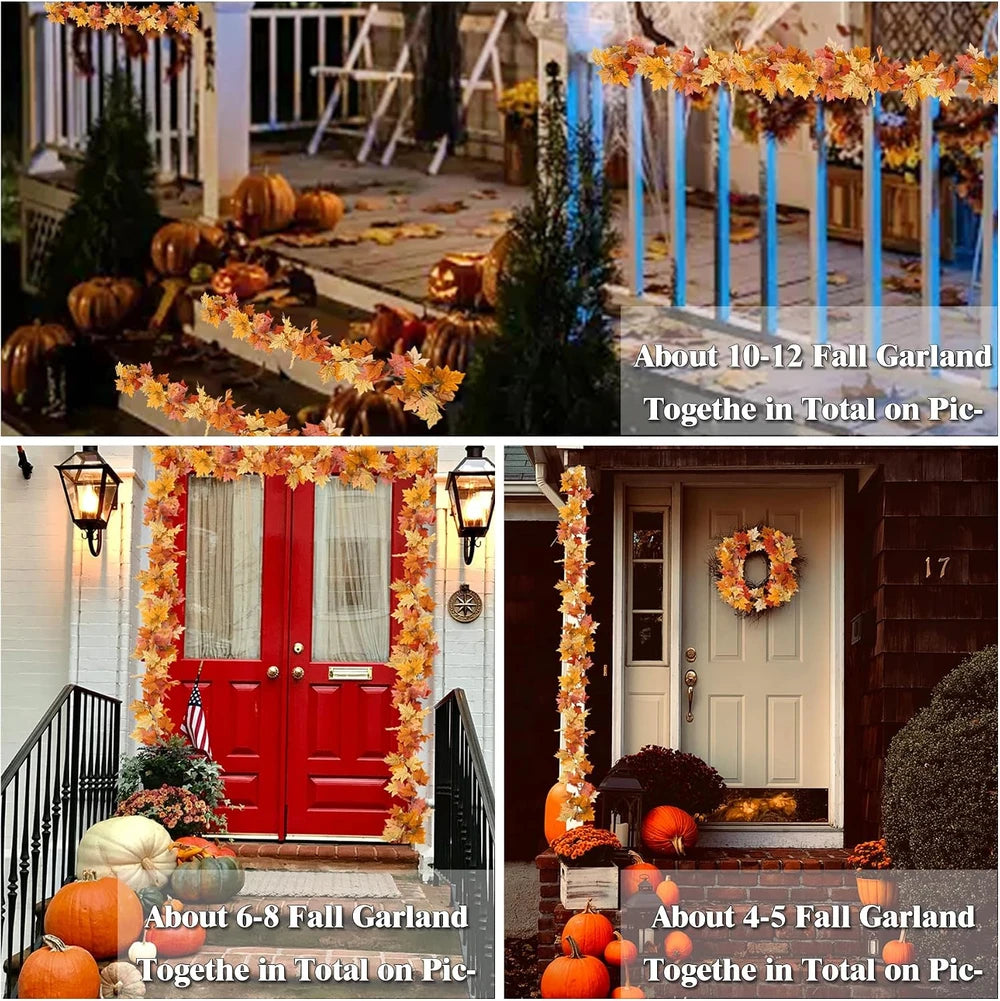 Artificial Fall Leaf Garland