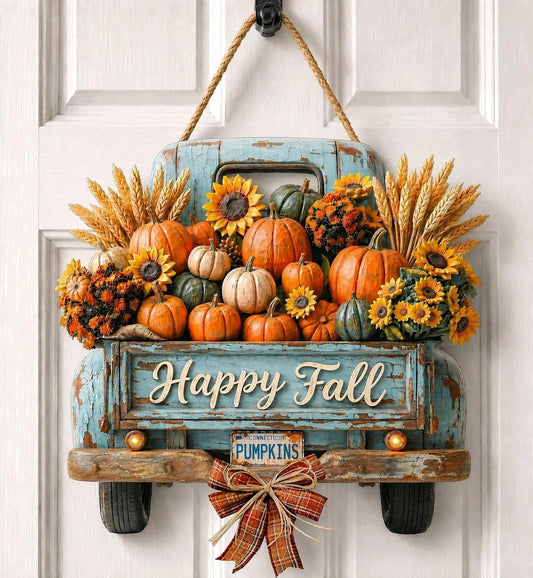 Wooden Fall Truck Door Sign