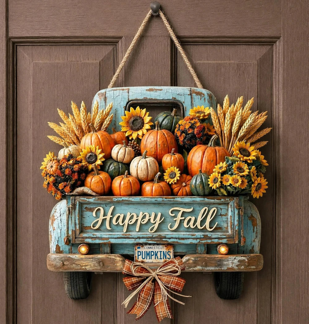 Wooden Fall Truck Door Sign
