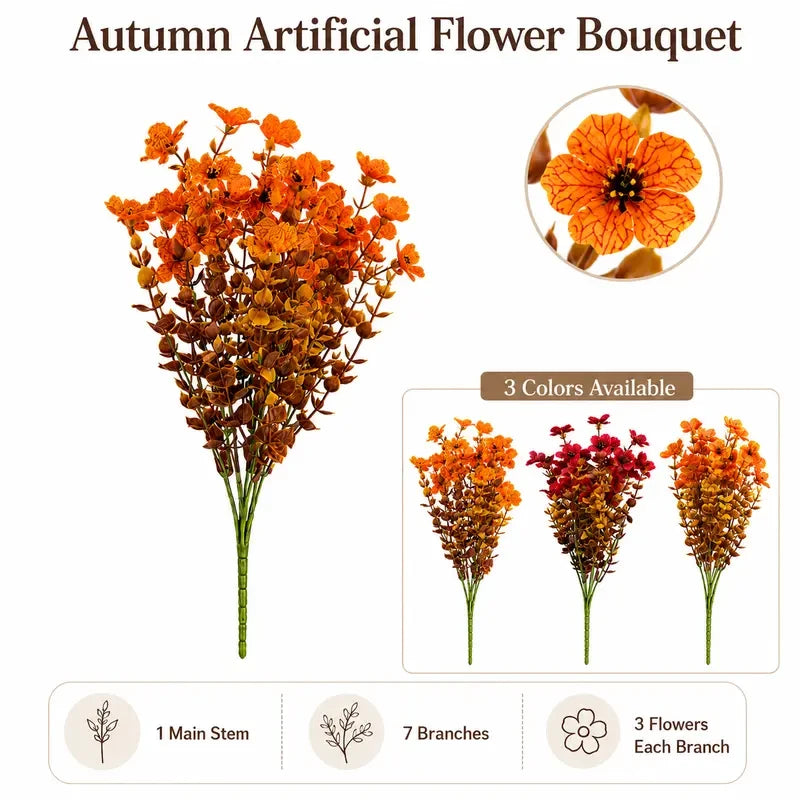 UV Resistant Artificial Autumn Flower Bouquet