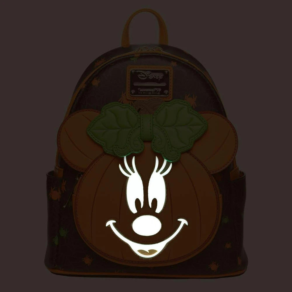 Glow in the Dark Pumpkin Minnie Mouse Mini Backpack