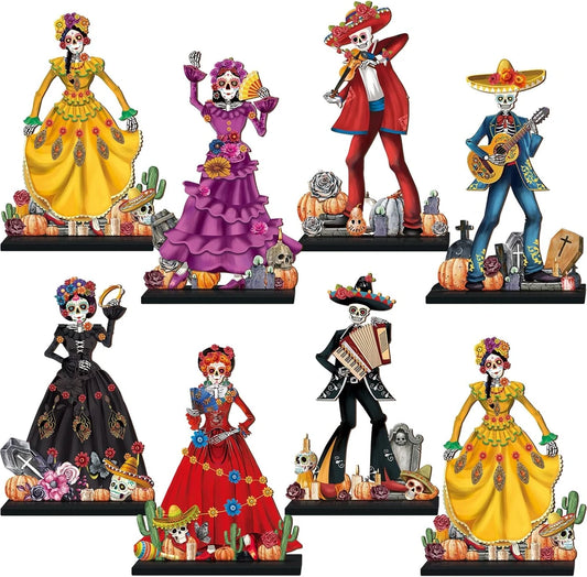 Dia De Los Muertos Wooden Table Decorations