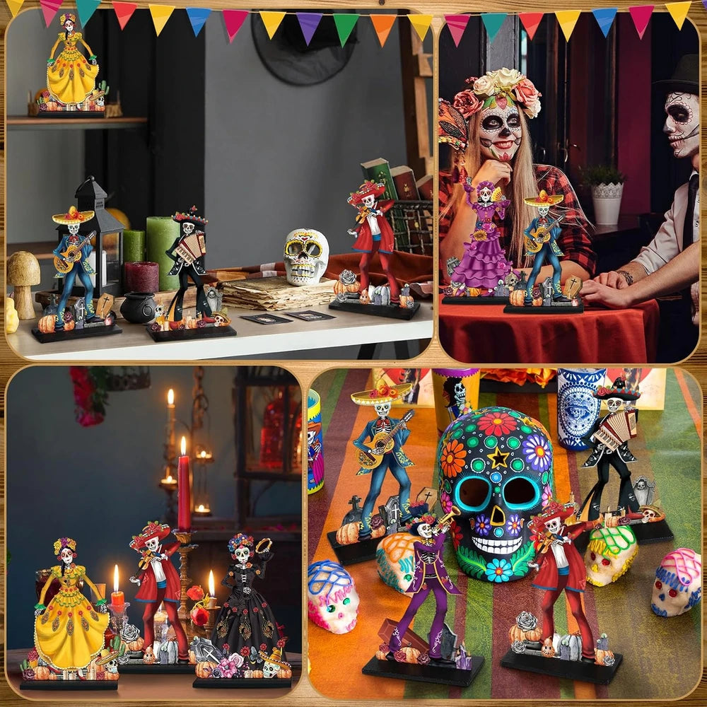 Dia De Los Muertos Wooden Table Decorations