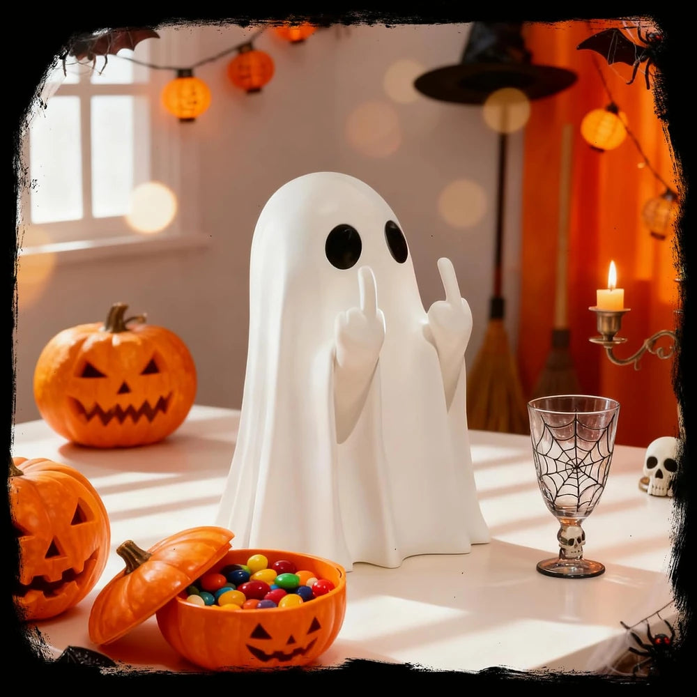 Ceramic Halloween Ghost Figurine