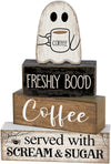 Lineshading Wooden Ghost Coffee Bar Sign