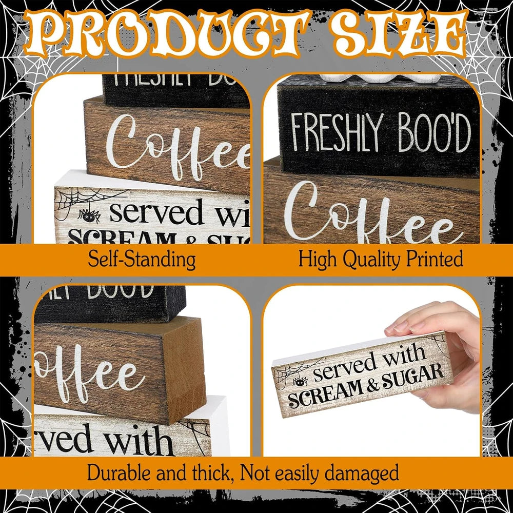 Lineshading Wooden Ghost Coffee Bar Sign