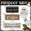 Lineshading Wooden Ghost Coffee Bar Sign