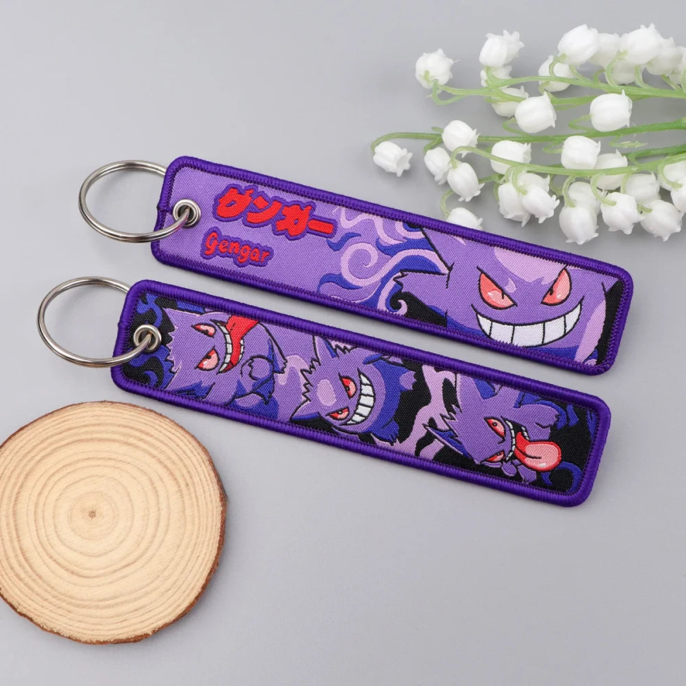 Embroidered Anime Car Key Fob