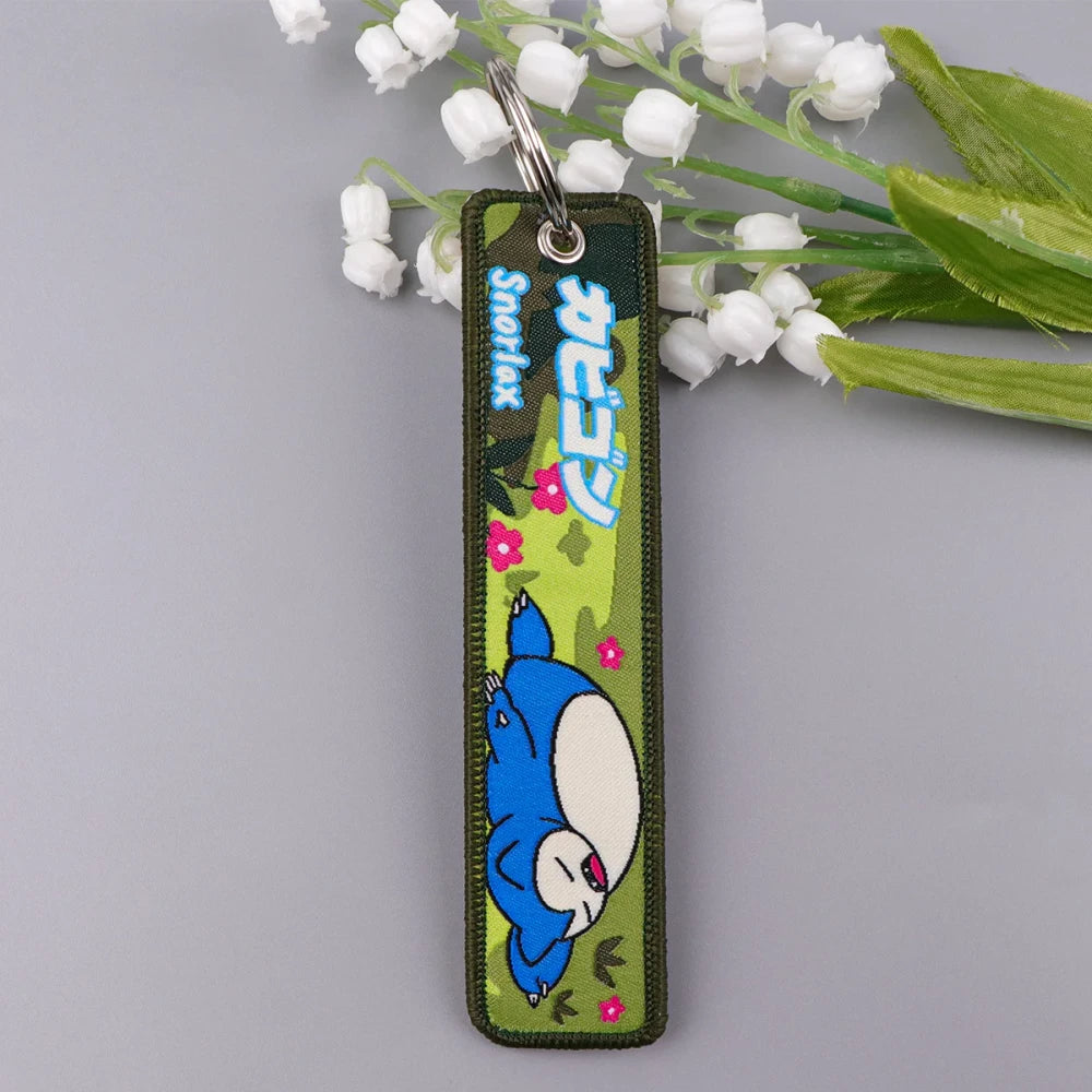 Embroidered Anime Car Key Fob