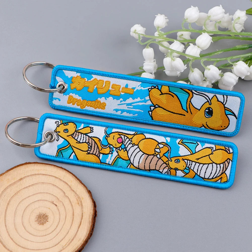 Embroidered Anime Car Key Fob