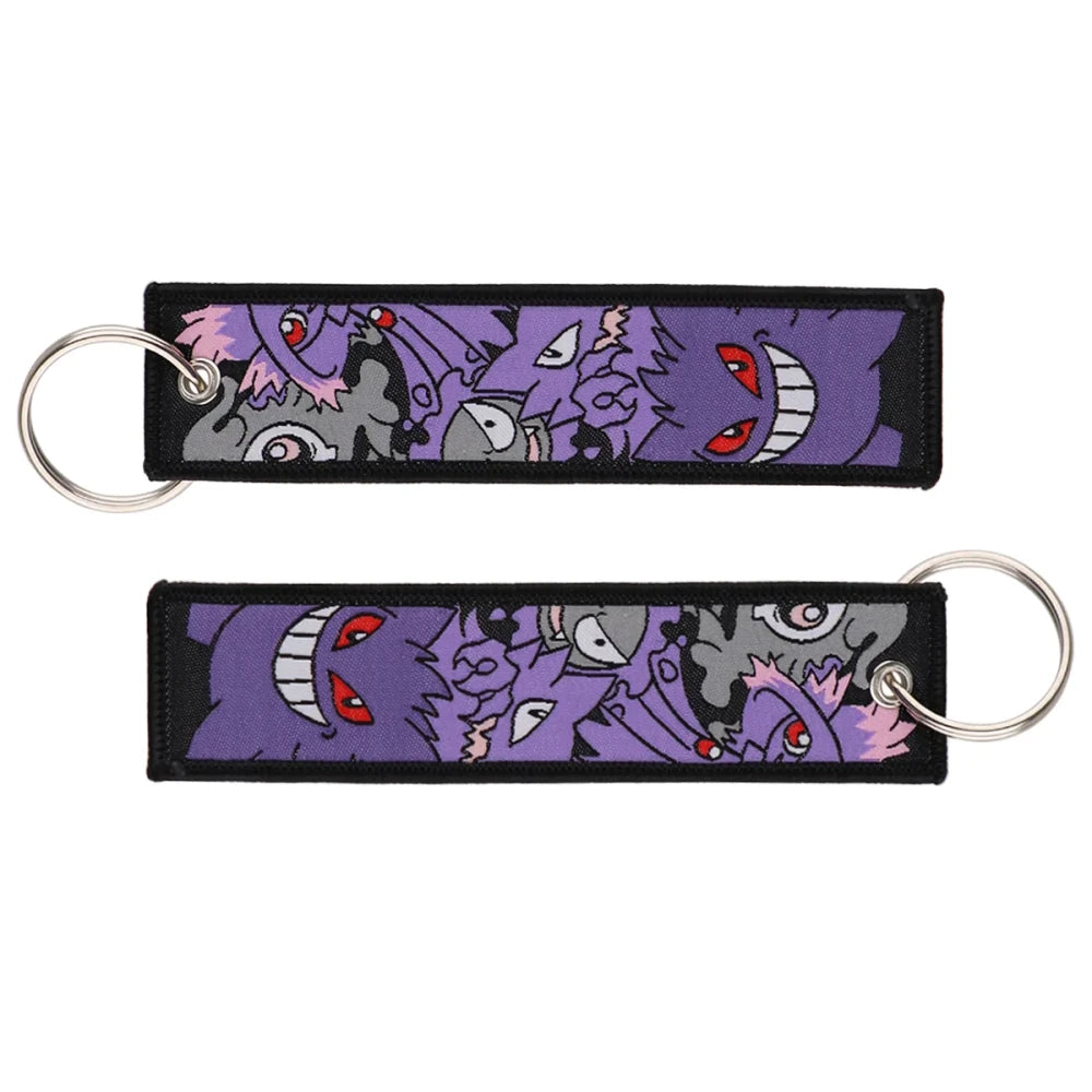 Embroidered Anime Car Key Fob