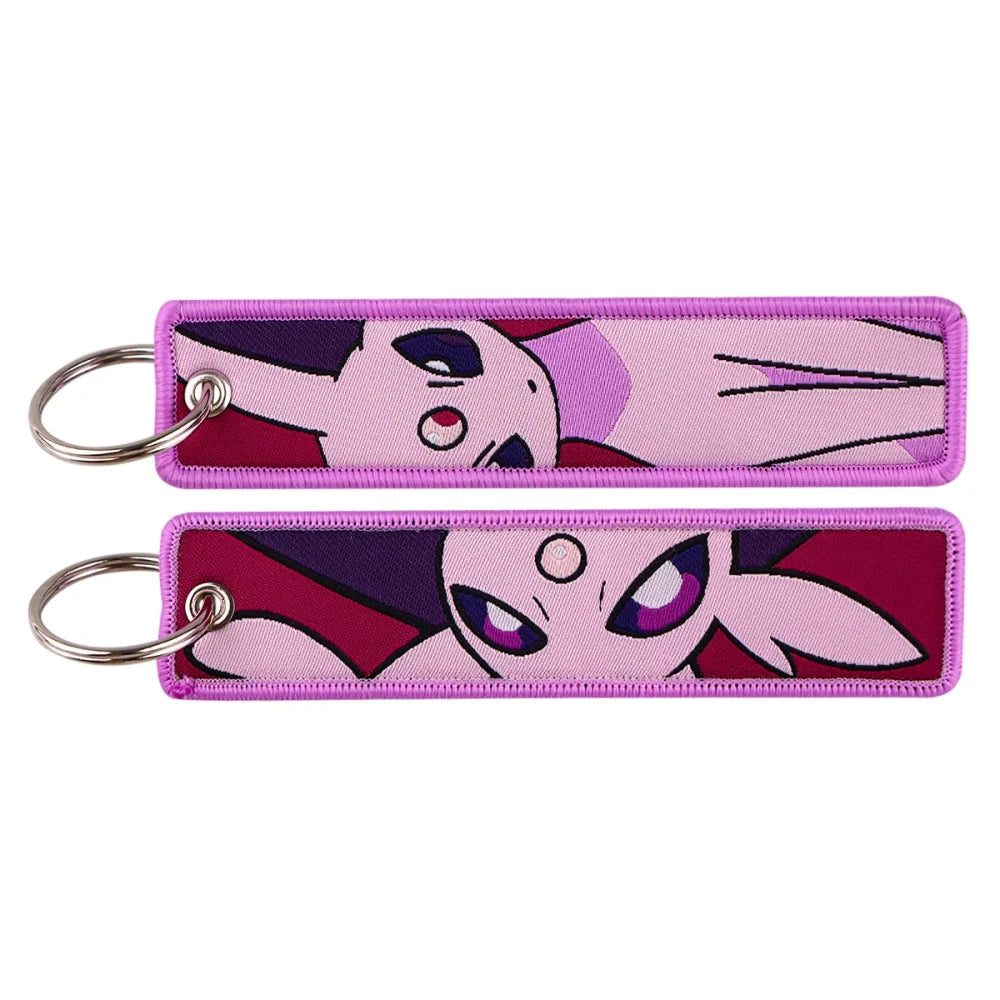 Embroidered Anime Car Key Fob