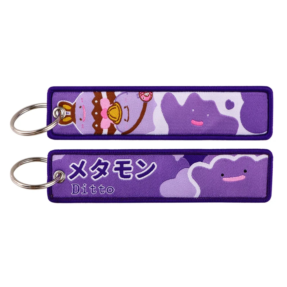 Embroidered Anime Car Key Fob