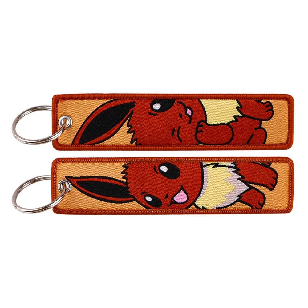 Embroidered Anime Car Key Fob
