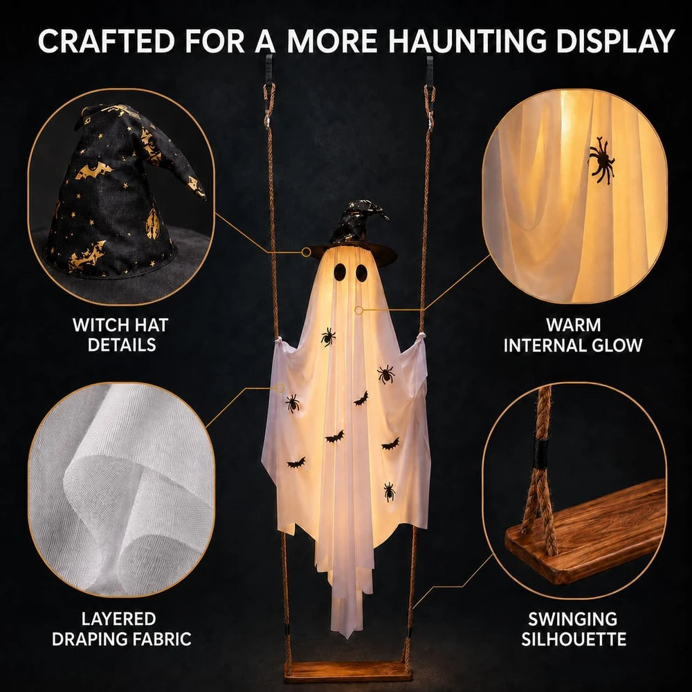 Hanging Swing Ghost Halloween Decor
