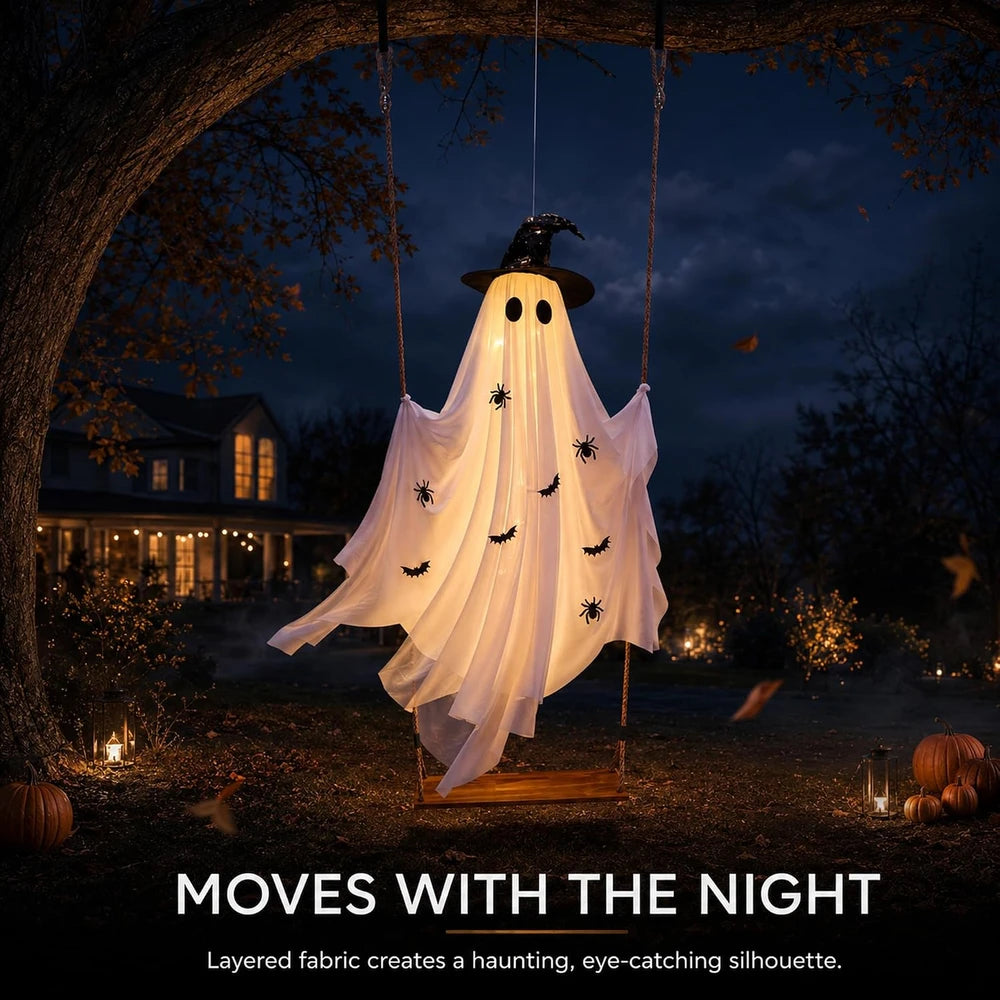 Hanging Swing Ghost Halloween Decor