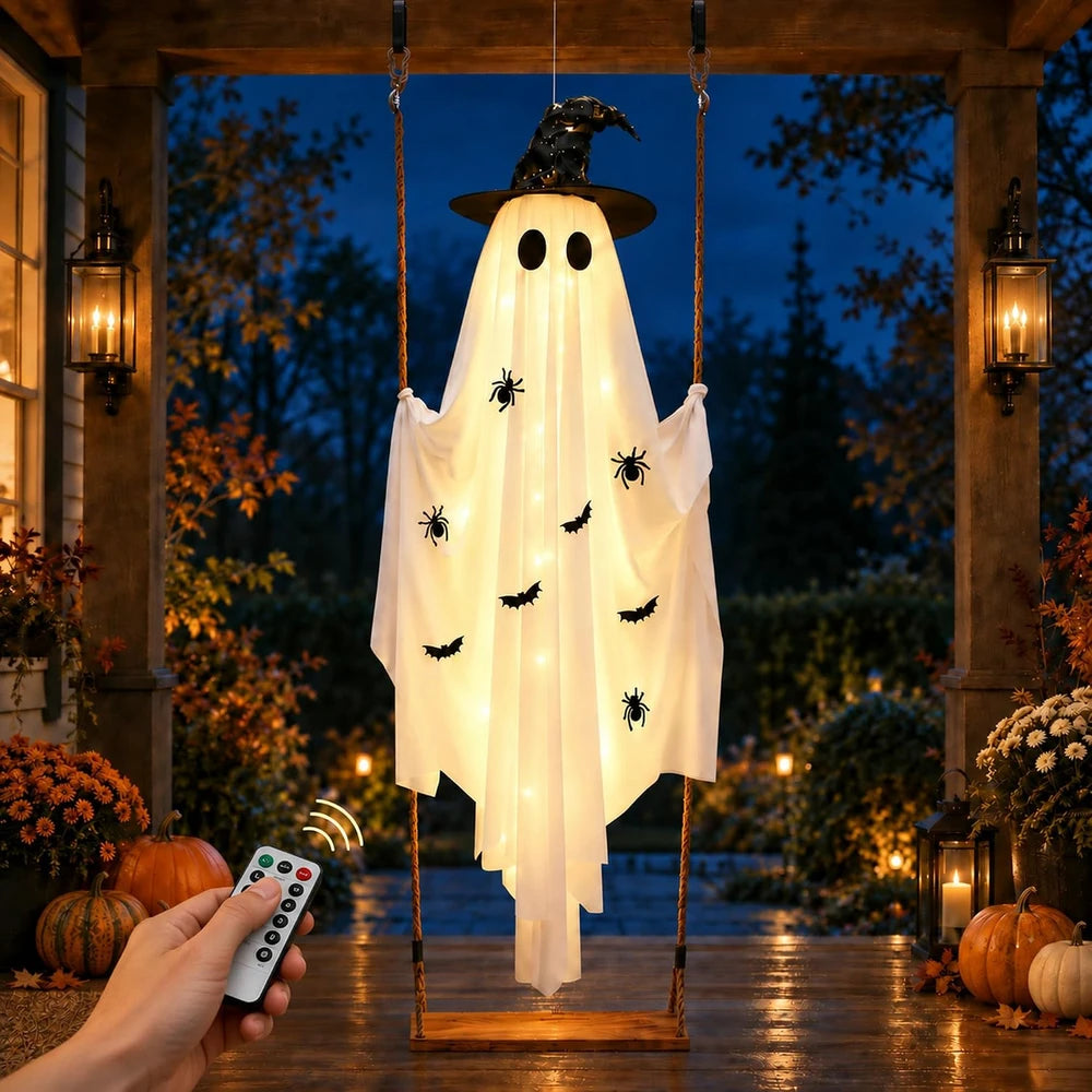 Hanging Swing Ghost Halloween Decor
