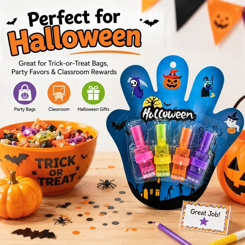 LED Light-Up Halloween Finger Rings