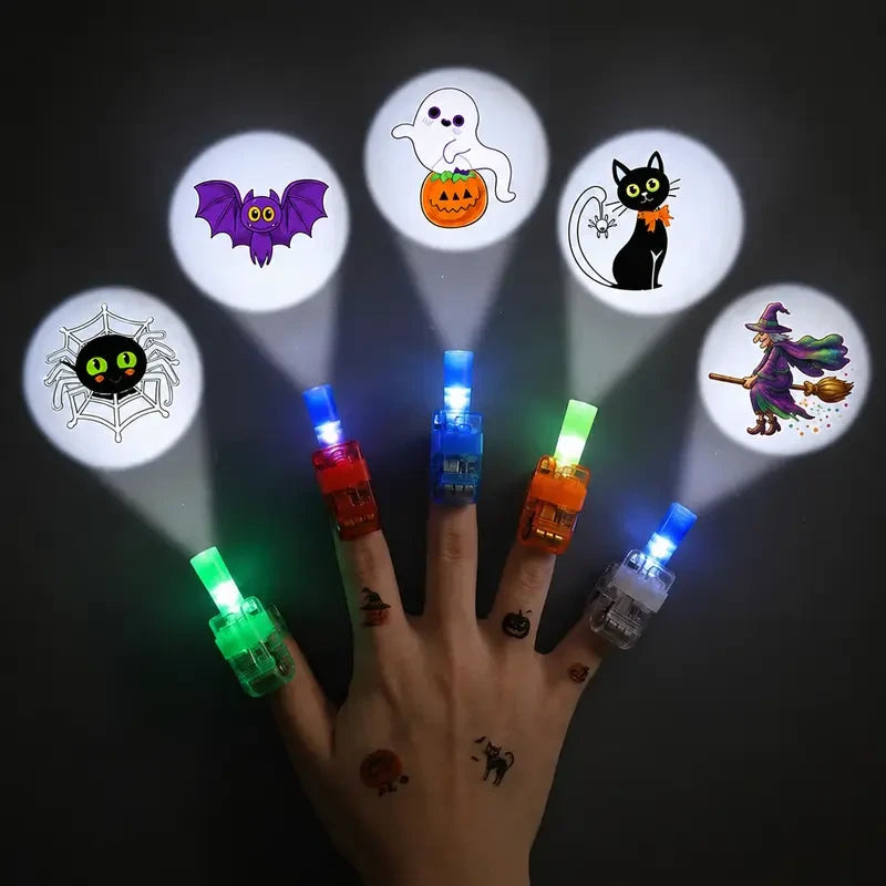 LED Light-Up Halloween Finger Rings