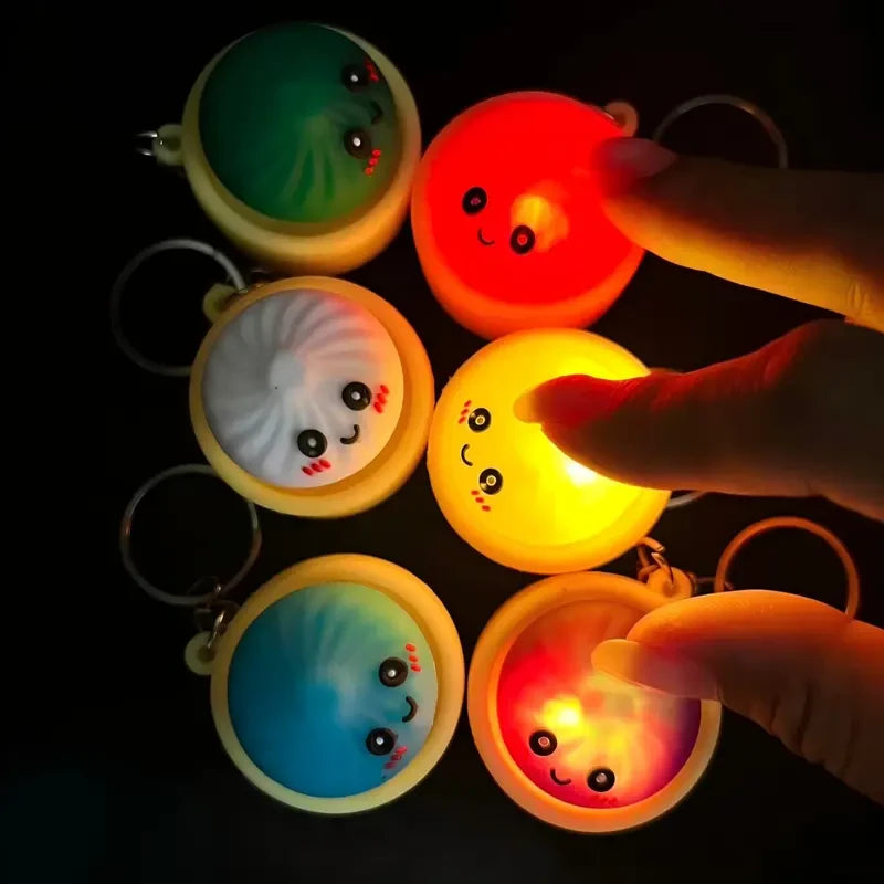 Mini Dumpling Squishy Keychain
