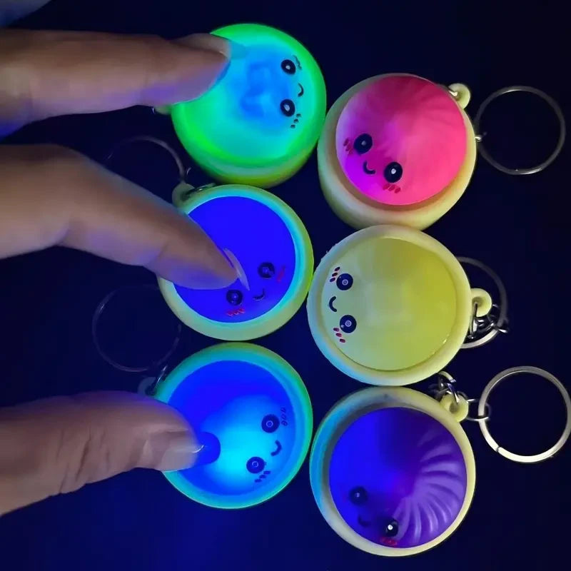 Mini Dumpling Squishy Keychain