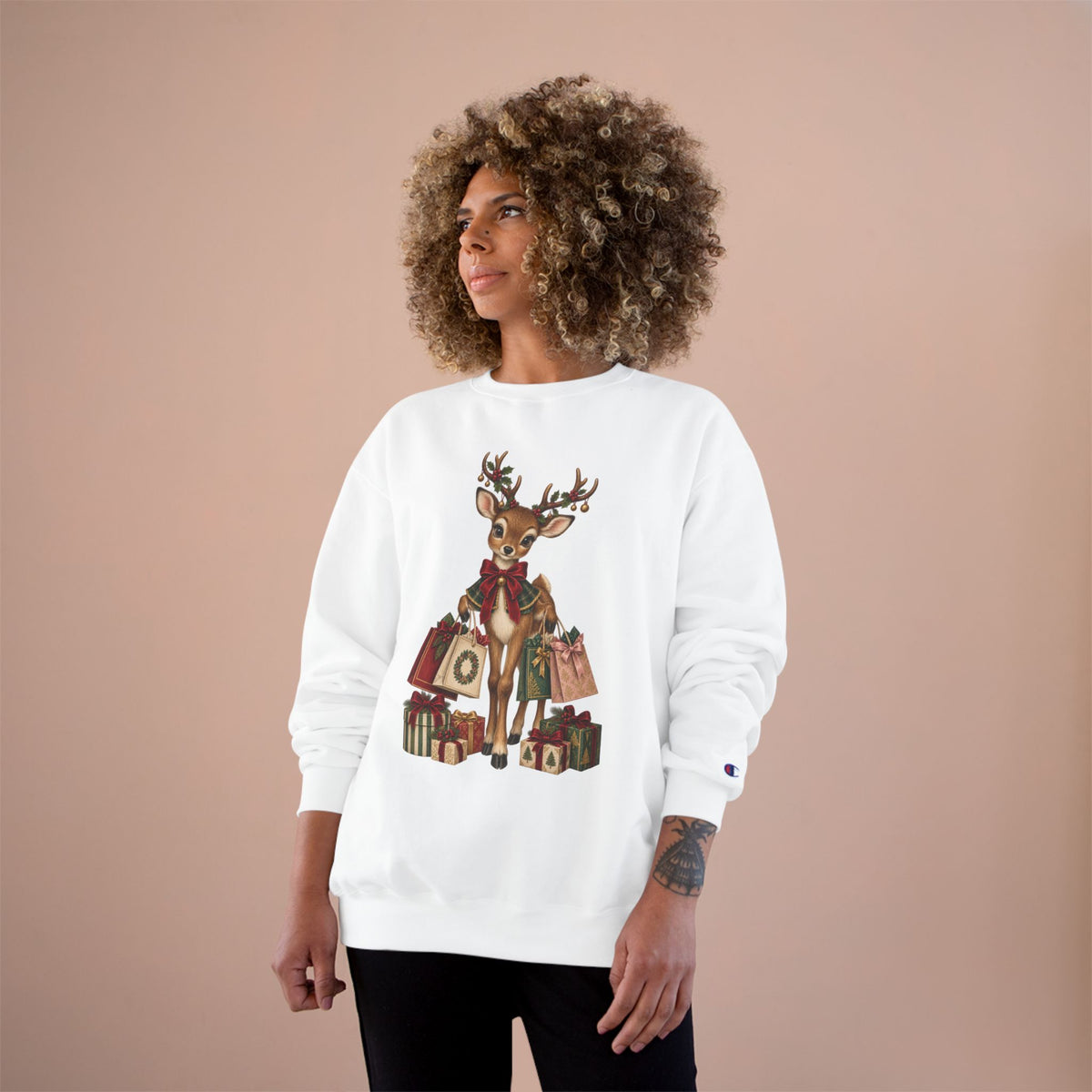 Christmas Reindeer with Gifts Sweatshirt